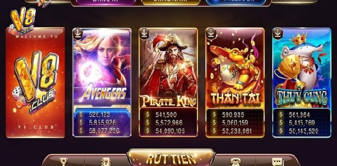 TRANG CHỦ V8CLUB 6 GIAO DIỆN V8 CLUB THU HÚT, BẮT MẮT NGƯỜI CHƠI